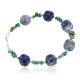 Delicate Certified Authentic Navajo .925 Sterling Silver Natural Turquoise Lapis Native American Bracelet 12976-2 Delicate Certified Authentic Navajo .925 Sterling Silver Natural Turquoise Lapis Native American Bracelet 12976-2