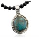Delicate Handmade Certified Authentic Navajo .925 Sterling Silver Turquoise Native American Necklace 390645514794