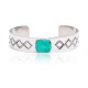 Diamond Nickel Certified Authentic Handmade Navajo Native American Natural Turquoise Cuff Bracelets 13019-9