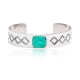 Diamond Nickel Certified Authentic Handmade Navajo Native American Natural Turquoise Cuff Bracelets 13019-9