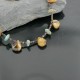Drop $270 Certified Authentic Navajo .925 Sterling Silver Natural Turquoise Tigers Eye Native American Necklace 370962359081