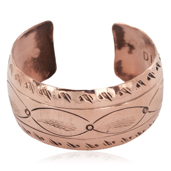 Feather Handmade Navajo Certified Authentic Pure Copper Native American Bracelet 12956-2 Feather Handmade Navajo Certified Authentic Pure Copper Native American Bracelet 12956-2