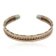 Feather Navajo Handmade Certified Authentic Pure Copper Brass Native American Bracelet 13008-2