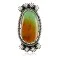 Flower Handmade Certified Authentic Navajo .925 Sterling Silver Natural Turquoise Large Native American Ring  16943