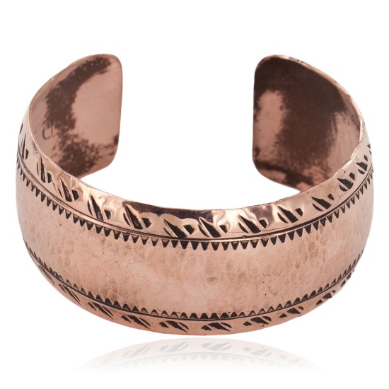Hammered Handmade Navajo Certified Authentic Pure Copper Native American Bracelet 12955-7 Hammered Handmade Navajo Certified Authentic Pure Copper Native American Bracelet 12955-7