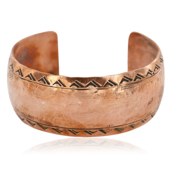 Hammered Mountain Handmade Certified Authentic Navajo Pure Copper Native American Bracelet 12868-5