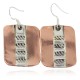 Handmade .925 Sterling Silver Certified Authentic Navajo Native American Pure Copper Dangle Earrings 18249-1