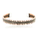 Navajo Handmade Bear Bracelet 12846-6 Copper and Brass