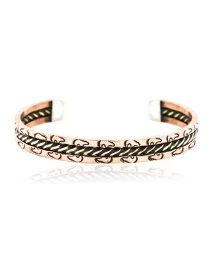 Navajo Handmade Bear Bracelet 12846-6 Copper and Brass
