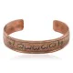 Handmade Bear Certified Authentic Navajo Pure Copper Native American Bracelet 24457-3