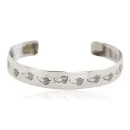 Handmade Bear Paw Navajo .925 Sterling Silver Baby Bracelet 12853-6