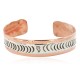 Handmade Bear Paw Certified Authentic Navajo Pure .925 Sterling Silver and Copper Native American Bracelet 12762-7