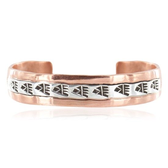 Handmade Bear Paw Certified Authentic Navajo Pure .925 Sterling Silver and Copper Native American Bracelet 12902-4 Handmade Bear Paw Certified Authentic Navajo Pure .925 Sterling Silver and Copper Native American Bracelet 12902-4