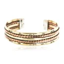 Handmade Bear Paw Navajo Bracelet 12845-5 Copper and Brass