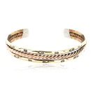 Handmade Bear Paw Navajo Copper and Brass Bracelet 12846-3