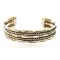 Handmade Bear paw Sun Certified Authentic Navajo Pure Copper and Brass Native American Bracelet 12845-1