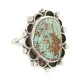 Handmade Certified Authentic .925 Sterling Silver Natural Turquoise Navajo Native American Ring 18259-2