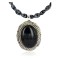 Handmade Navajo .925 Sterling Silver Turquoise Black Onyx Snowflakes Obsidian Necklace NB160212182127