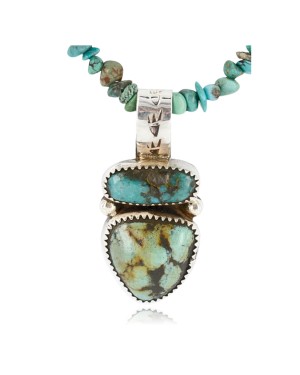 Handmade Navajo .925 Sterling Silver and Turquoise Necklace 390792488172