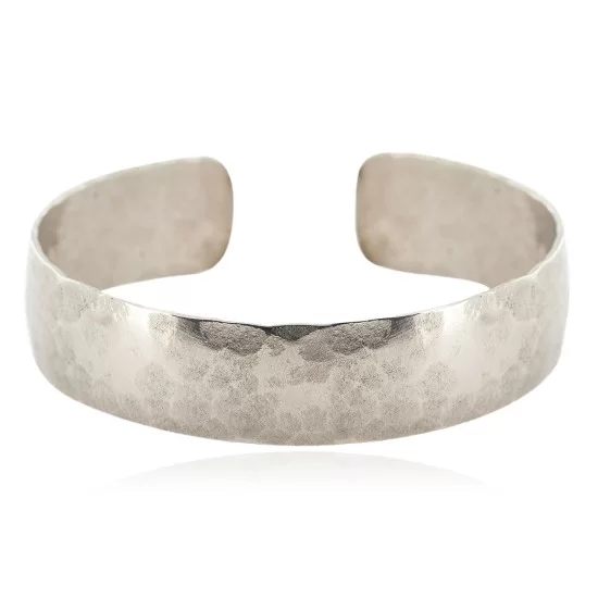 Handmade Certified Authentic Hammered Navajo Native American Nickel Bracelet 13057 Handmade Certified Authentic Hammered Navajo Native American Nickel Bracelet 13057