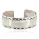 Handmade Certified Authentic Hammered Navajo Nickel Native American Bracelet 12964-1
