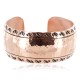 Handmade Certified Authentic Hammered Navajo Pure Copper Native American Bracelet 12941