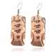 Handmade Certified Authentic Horse Navajo Handstamped Pure Copper Dangle Native American Earrings 18067-0
