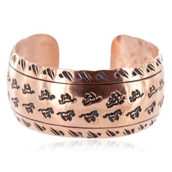 Handmade Certified Authentic Horse Navajo Pure Copper Native American Bracelet 12942-4