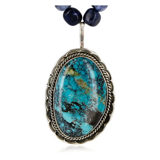 Handmade Certified Authentic Navajo 12kt Gold Filled .925 Sterling Silver Natural LAPIS and Turquoise Native American Necklace 14980 Handmade Certified Authentic Navajo 12kt Gold Filled .925 Sterling Silver Natural LAPIS and Turquoise Native American Necklace 14980