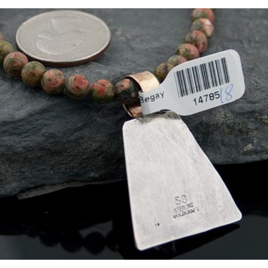 Handmade Certified Authentic Navajo .925 Sterling Silver 12kt Gold Filled Turquoise and Jasper Native American Necklace 390582579732 Handmade Certified Authentic Navajo .925 Sterling Silver 12kt Gold Filled Turquoise and Jasper Native American Necklace 390582579732
