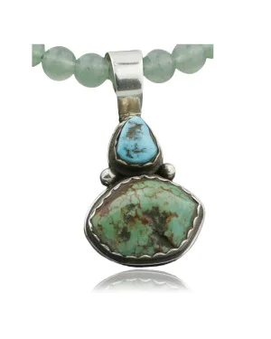 Handmade Certified Authentic Navajo .925 Sterling Silver AJAX and Turquoise Native American Necklace 390735954641