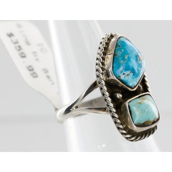 HANDMADE Certified Authentic Navajo .925 Sterling Silver and Creeple Creek Turquoise Native American Ring 371106414413 HANDMADE Certified Authentic Navajo .925 Sterling Silver and Creeple Creek Turquoise Native American Ring 371106414413