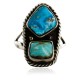 HANDMADE Certified Authentic Navajo .925 Sterling Silver and Creeple Creek Turquoise Native American Ring  371106414413