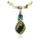 Handmade Certified Authentic Navajo .925 Sterling Silver and ST Turquoise Native American Necklace 390851504054