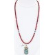 Handmade Certified Authentic Navajo .925 Sterling Silver and Turquoise and CORAL Native American Necklace 390802342491