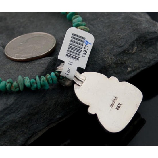 Handmade Certified Authentic Navajo .925 Sterling Silver and Turquoise Native American Necklace 370876835755 Handmade Certified Authentic Navajo .925 Sterling Silver and Turquoise Native American Necklace 370876835755