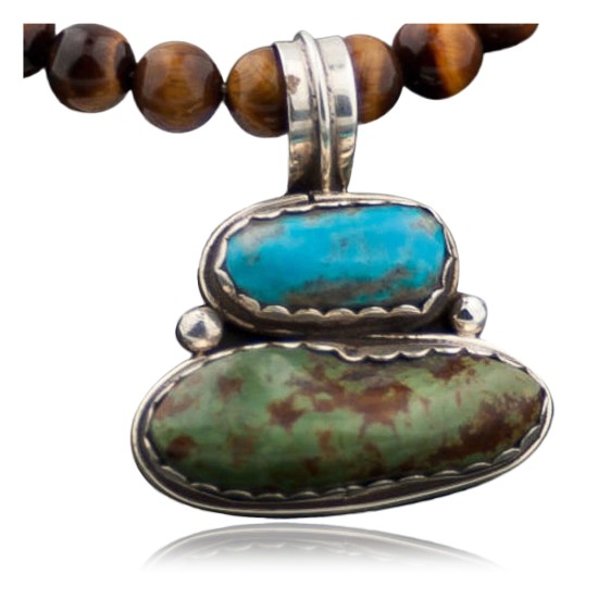 Handmade Certified Authentic Navajo .925 Sterling Silver and Turquoise Native American Necklace 370884683377 Handmade Certified Authentic Navajo .925 Sterling Silver and Turquoise Native American Necklace 370884683377
