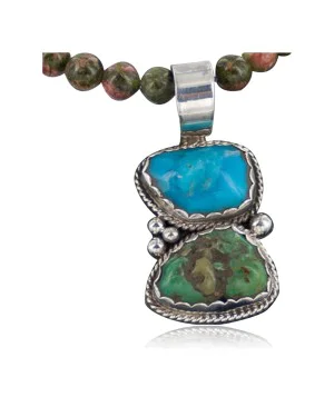 Handmade Certified Authentic Navajo .925 Sterling Silver and Turquoise Native American Necklace 370892120126