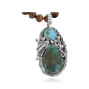 Handmade Certified Authentic Navajo .925 Sterling Silver and Turquoise Native American Necklace 370895663862