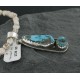 Handmade Certified Authentic Navajo .925 Sterling Silver and Turquoise Native American Necklace 370916066080