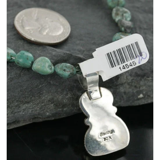 Handmade Certified Authentic Navajo .925 Sterling Silver and Turquoise Native American Necklace 370964627960