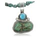 Handmade Certified Authentic Navajo .925 Sterling Silver and Turquoise Native American Necklace 370967599430