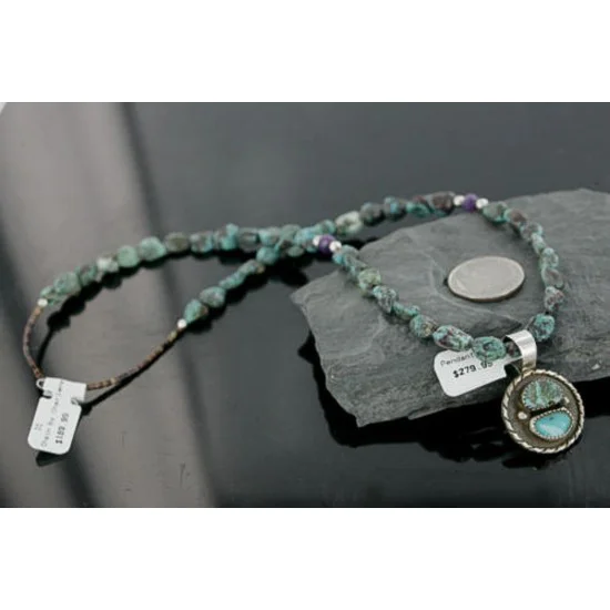 Handmade Certified Authentic Navajo .925 Sterling Silver and Turquoise Native American Necklace 370976661757 Handmade Certified Authentic Navajo .925 Sterling Silver and Turquoise Native American Necklace 370976661757