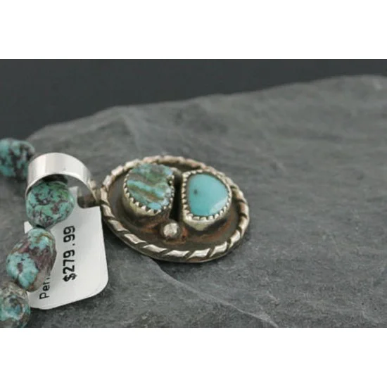 Handmade Certified Authentic Navajo .925 Sterling Silver and Turquoise Native American Necklace 370976661757 Handmade Certified Authentic Navajo .925 Sterling Silver and Turquoise Native American Necklace 370976661757