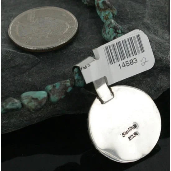 Handmade Certified Authentic Navajo .925 Sterling Silver and Turquoise Native American Necklace 370976661757 Handmade Certified Authentic Navajo .925 Sterling Silver and Turquoise Native American Necklace 370976661757