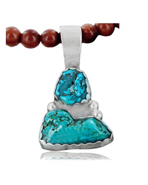 Handmade Certified Authentic Navajo .925 Sterling Silver and Turquoise Native American Necklace 370989080807