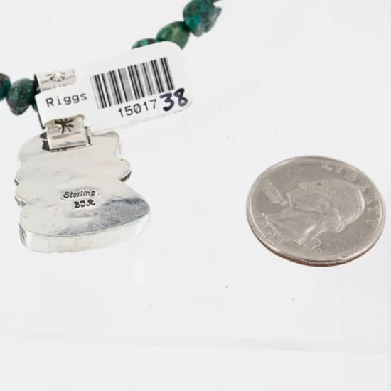 Handmade Certified Authentic Navajo .925 Sterling Silver and Turquoise Native American Necklace 370996088454