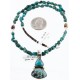 Handmade Certified Authentic Navajo .925 Sterling Silver and Turquoise Native American Necklace 371013528686