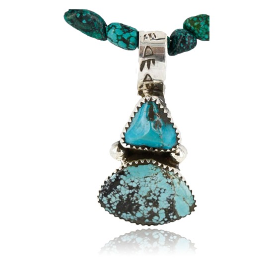 Handmade Certified Authentic Navajo .925 Sterling Silver and Turquoise Native American Necklace 371013528686