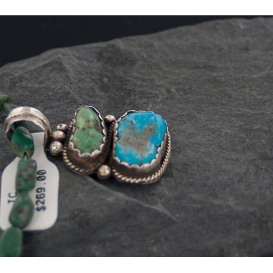 Handmade Certified Authentic Navajo .925 Sterling Silver and Turquoise Native American Necklace 390654095590 Handmade Certified Authentic Navajo .925 Sterling Silver and Turquoise Native American Necklace 390654095590